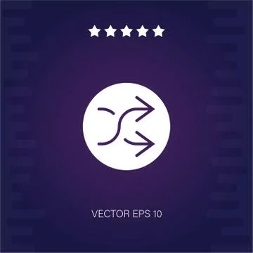 Shuffle vector icon Stock Illustration