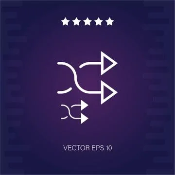 Shuffle vector icon Stock Illustration