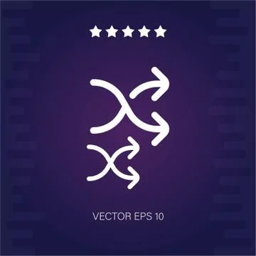 Shuffle vector icon Stock Illustration