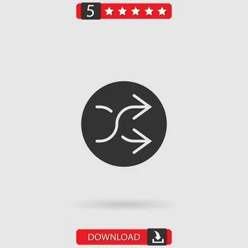Shuffle vector icon Stock Illustration