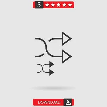 Shuffle vector icon Stock Illustration