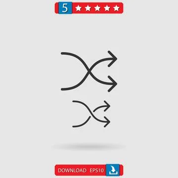Shuffle vector icon Illustrazione stock