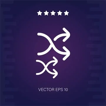 Shuffle vector icon Stock Illustration