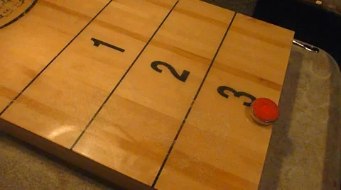 Shuffleboard Game 3 Stock Footage 10887017