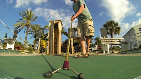 SHUFFLEBOARD, LOW, POINT OF VIEW SHOT Stock Footage 37154579