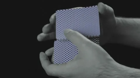 Shuffles playing cards, selective color correction Stock Footage 219782170