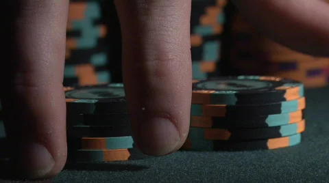 Shuffling Chips Close Up Stock Footage 670593