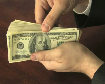 Shuffling Hundreds Stock Footage 284666