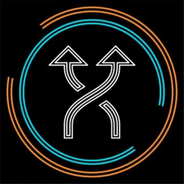 Shuffling icon, change order, random sign Stock Illustration