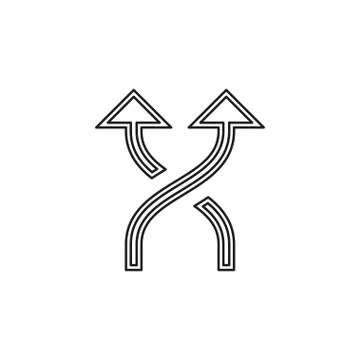 Shuffling icon, change order, random sign Stock Illustration