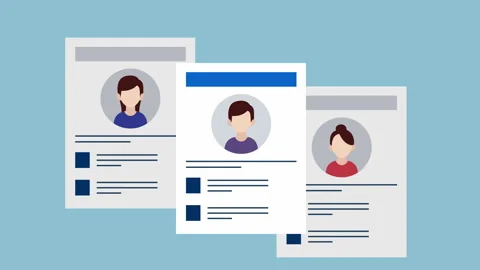 Shuffling People Profile Cards 2d Animation with Alpha Matte Stock Footage 340536087