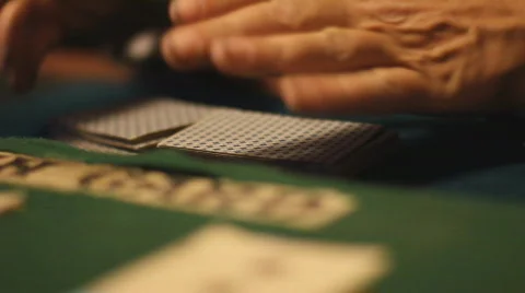 Shuffling playing cards - 2 - ruffle and slide mix Stock Footage 722753
