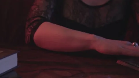 Shuffling the tarot cards Video stock 160860260