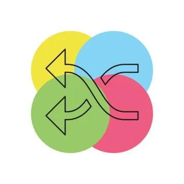 Shuffling vector icon Illustrazione stock