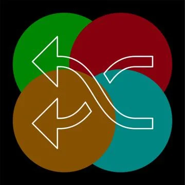 Shuffling vector icon Stock Illustration