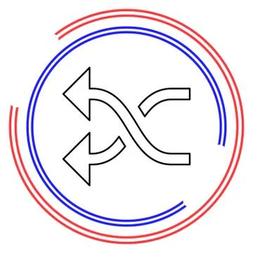 Shuffling vector icon Stock-Illustration