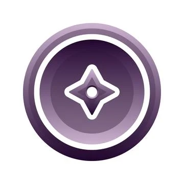 Shuriken coin gradient logo design template icon Stock Illustration