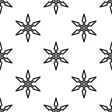 Shuriken seamless pattern vector illustration Stock Illustration