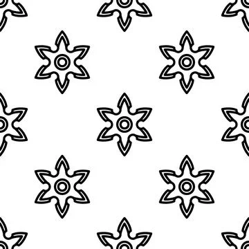 Shuriken seamless pattern vector illustration Stock Illustration