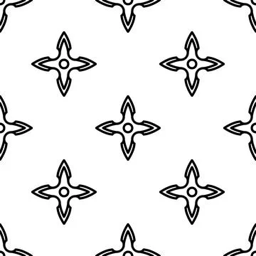 Shuriken seamless pattern vector illustration Stock Illustration