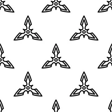 Shuriken seamless pattern vector illustration Stock Illustration