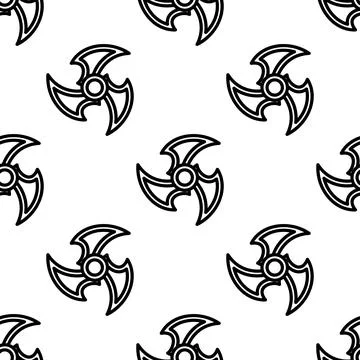 Shuriken seamless pattern vector illustration Stock Illustration