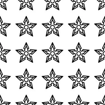 Shuriken seamless pattern vector illustration 스톡 일러스트