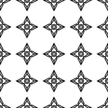 Shuriken seamless pattern vector illustration Stock Illustration