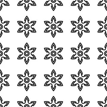 Shuriken seamless pattern vector illustration Stock Illustration