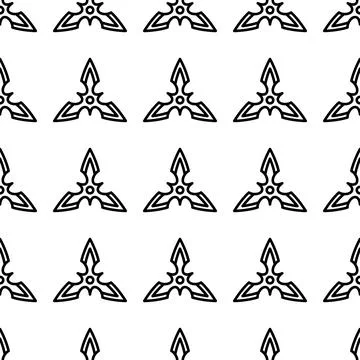 Shuriken seamless pattern vector illustration 스톡 일러스트