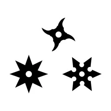 Shuriken ser Stock Illustration