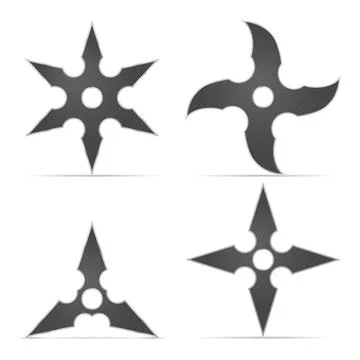 Shuriken set Stock Illustration