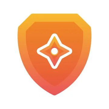 Shuriken shield logo element design template icon Stock Illustration