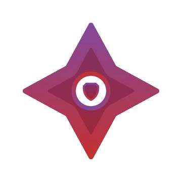 Shuriken shield logo element design template icon Stock Illustration