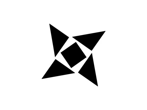 Shuriken star animation Stock Footage 332593982