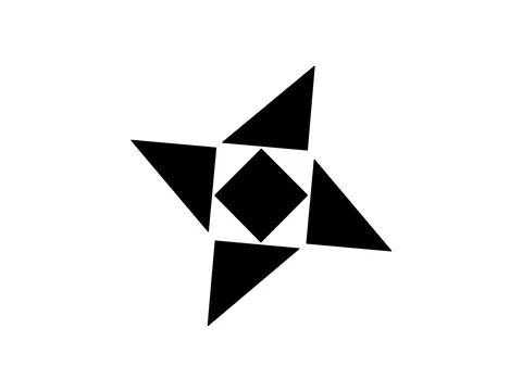 Shuriken star animation Stock Footage 332593985