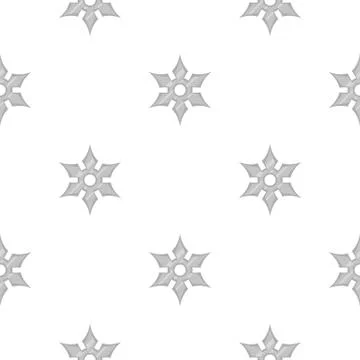 Shuriken weapon pattern seamless Stock Illustration