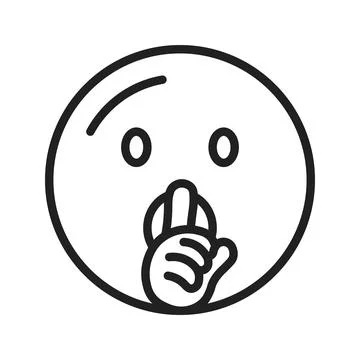 Shushing Face icon vector image.  Stock Illustration