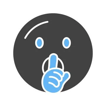 Shushing Face icon vector image. Stock Illustration