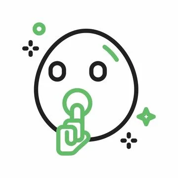 Shushing Face icon vector image. Stock Illustration