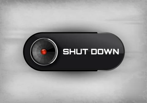 Shut Down Button Stock Illustration