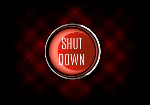 Shut Down Button Stock Illustration