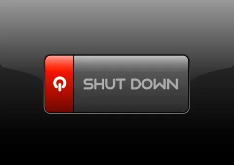 Shut Down Button Illustrazione stock