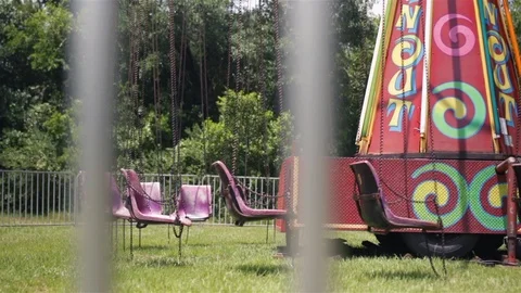 Shut down carnival ride during the daytime. Stock Footage 115758755
