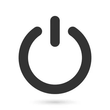 Shut down icon in flat style. Energy symbol vector illustration on isolated.. Stock Illustration