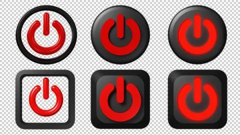 Shut Down icon pack Stock Illustration