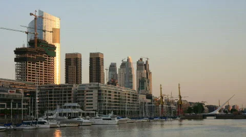 Shut down Puerto Madero 库存影片 353040