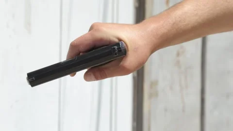 To shut of gun Stock Footage 322070308