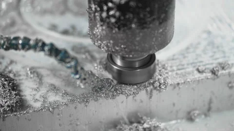 Shutdown of CNC. High technology of manufacturing of metal parts Stock Footage 167544603