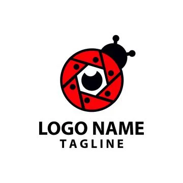 Shutter bug logo design vector Stock Illustration